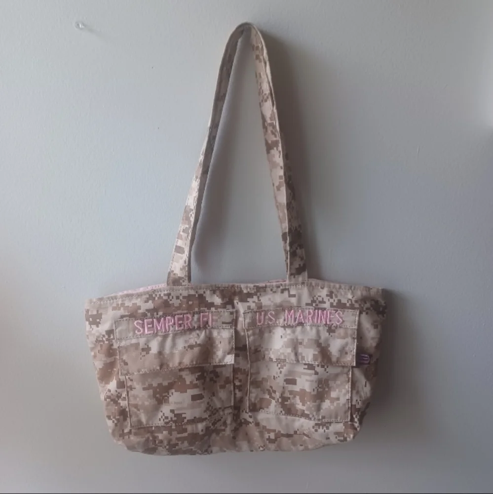 Semper Fi Desert Camo  U.S. Marines handmade flap front Purse
